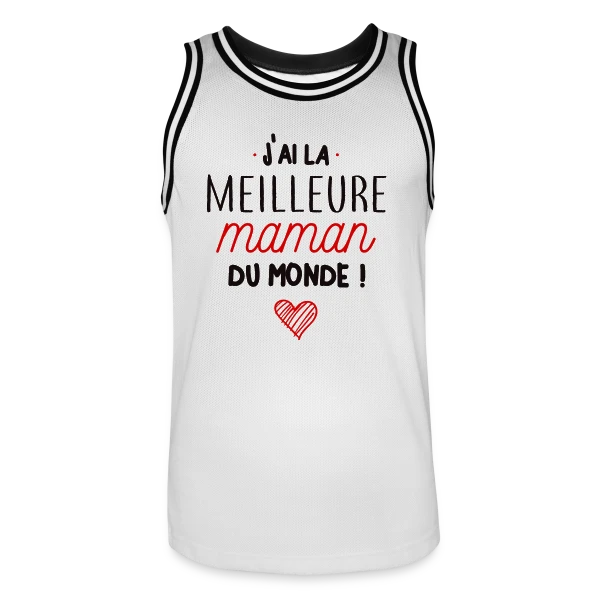 La Meilleure Maman du Monde sur Maillot de basket Homme