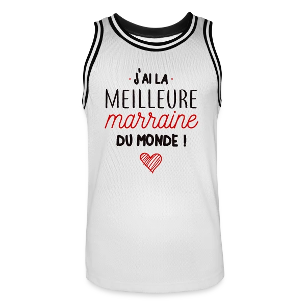 Ma Marraine, la Meilleure du Monde sur Maillot de basket Homme