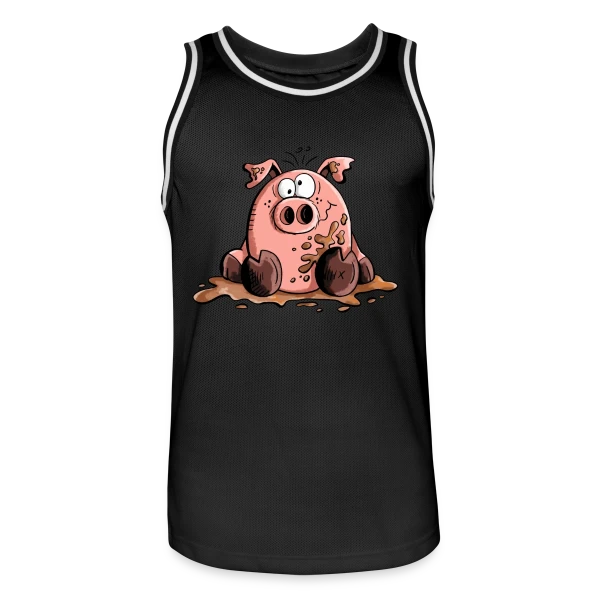 Cochon dans la boue - Animal de la ferme sur Maillot de basket Homme