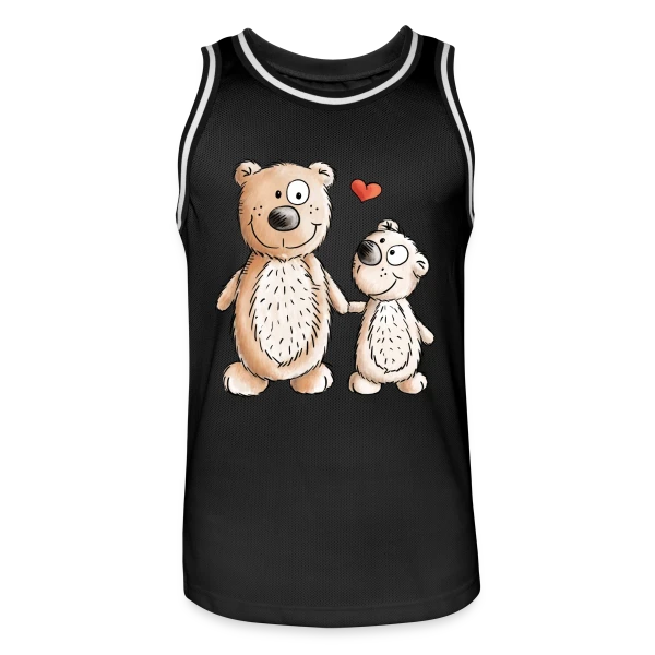 Amour Oursons Câlins sur Maillot de basket Homme