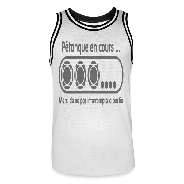 Pétanque en Cours : Ne Dérangez Pas ! sur Maillot de basket Homme