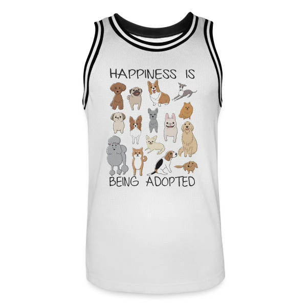 Chiens Adorables Adoption sur Maillot de basket Homme