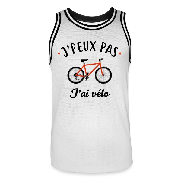 J'peux Pas J'ai Vélo sur Maillot de basket Homme
