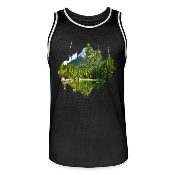 Paysage Naturel Abstrait Effet Splash sur Maillot de basket Homme