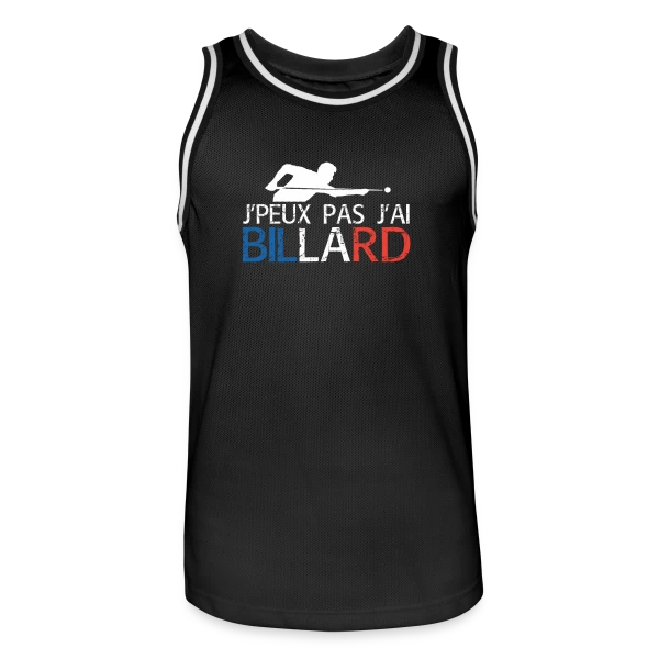 J'peux Pas, J'ai Billard ! T-shirt Humour Passion sur Maillot de basket Homme