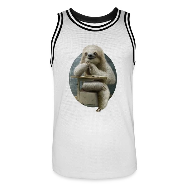 Paresseux Studieux en Classe sur Maillot de basket Homme