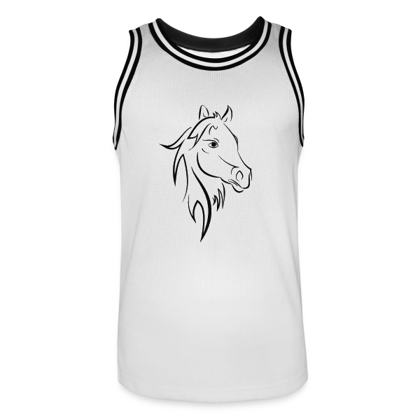Tête de Cheval Stylisée sur Maillot de basket Homme