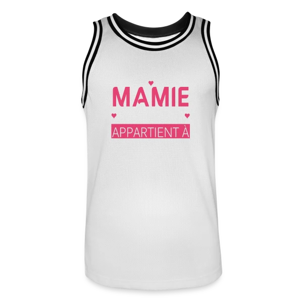 Cette Mamie Géniale Appartient à... - Cadeau Personnalisé sur Maillot de basket Homme