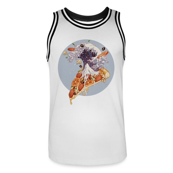 La Grande Vague de Pizza Kanagawa sur Maillot de basket Homme