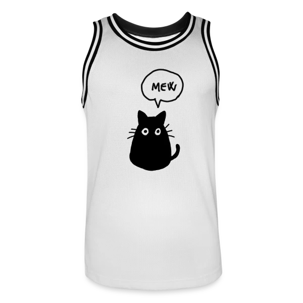 Chat Mew sur Maillot de basket Homme