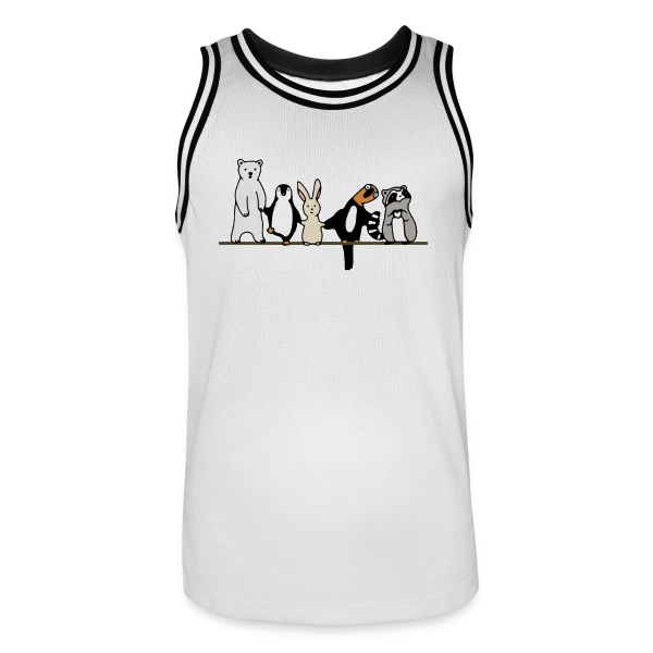 Animaux Mignons Amis sur Maillot de basket Homme