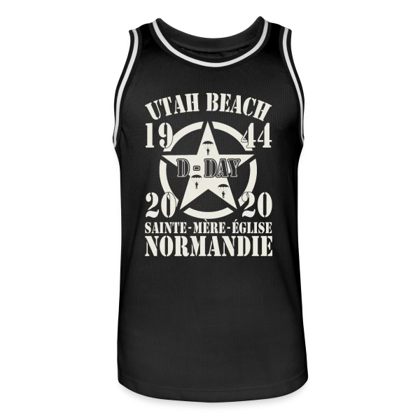 D-Day Normandie 1944 - Hommage Utah Beach sur Maillot de basket Homme
