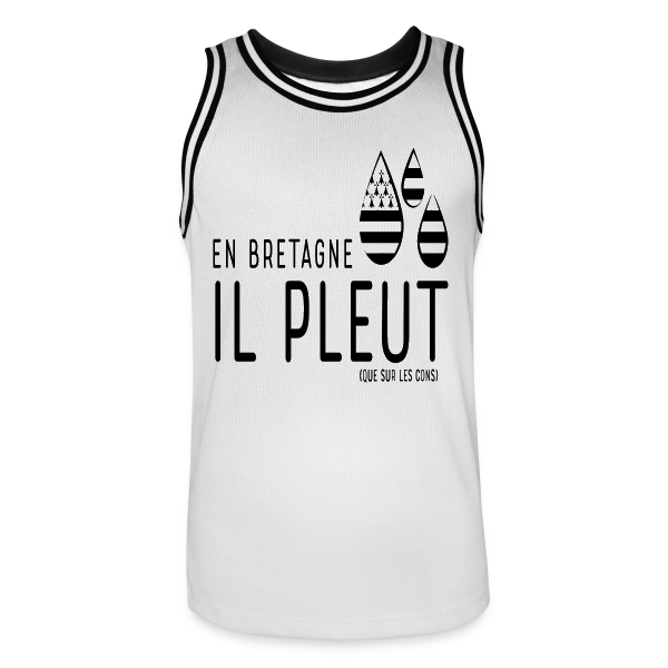Bretagne Pluie Humour sur Maillot de basket Homme