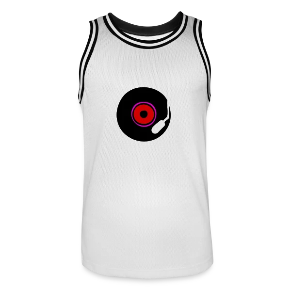 Disque Vinyle Old School 80s sur Maillot de basket Homme