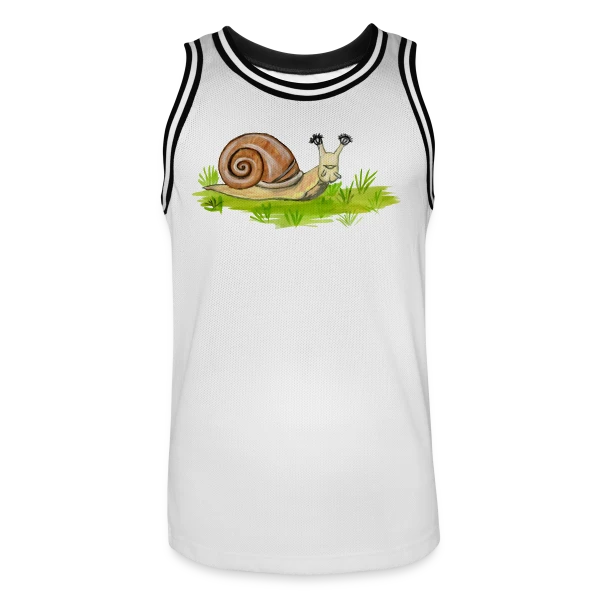 Escargot Rigolo Cils Fous sur Maillot de basket Homme