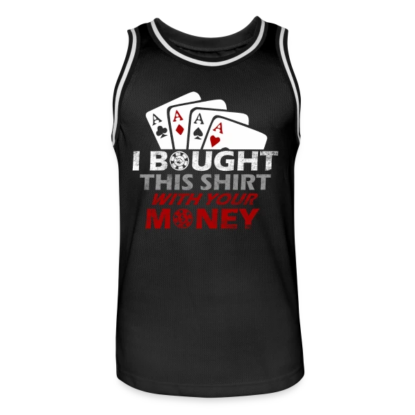 Poker Star: Design Casino Gagnant sur Maillot de basket Homme