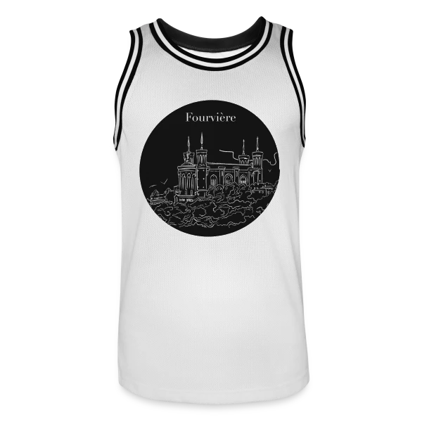 Basilique Fourvière Nuit sur Maillot de basket Homme