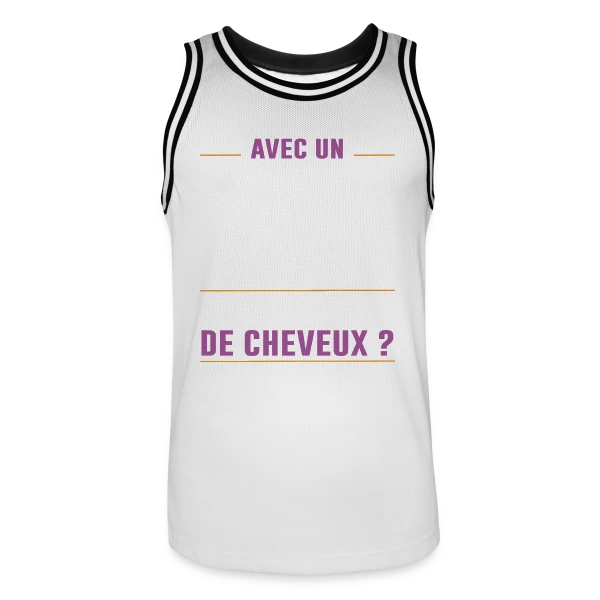 Avec un Corps Pareil, qui a Besoin de Cheveux ? - Humour Chauve sur Maillot de basket Homme