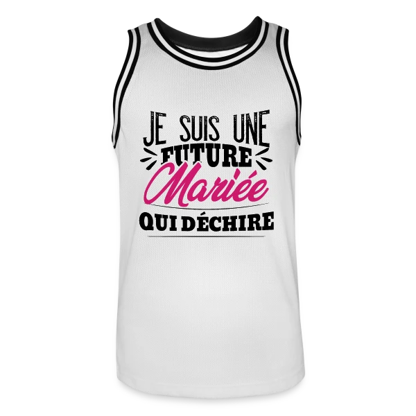 Future Mariée qui Déchire - EVJF Humour sur Maillot de basket Homme
