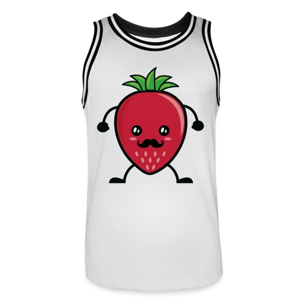 Fraise Kawaii Adorable et Tendance sur Maillot de basket Homme