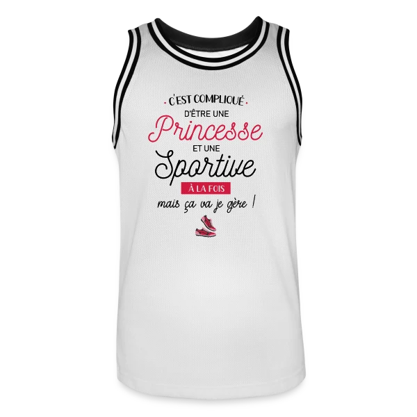 Princesse Sportive : Je Gère ! sur Maillot de basket Homme
