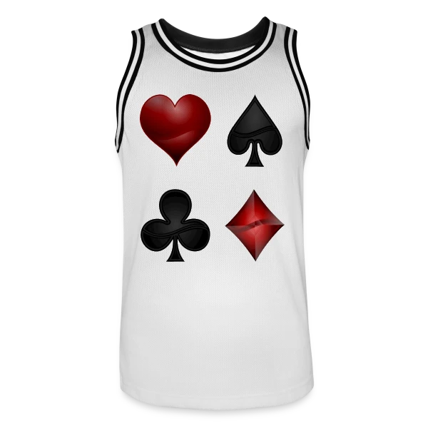 Symboles de Poker Élégants sur Maillot de basket Homme