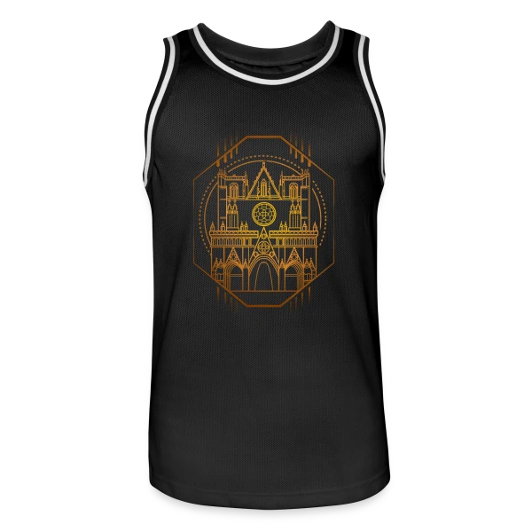 Cathédrale Lyon Géométrique sur Maillot de basket Homme