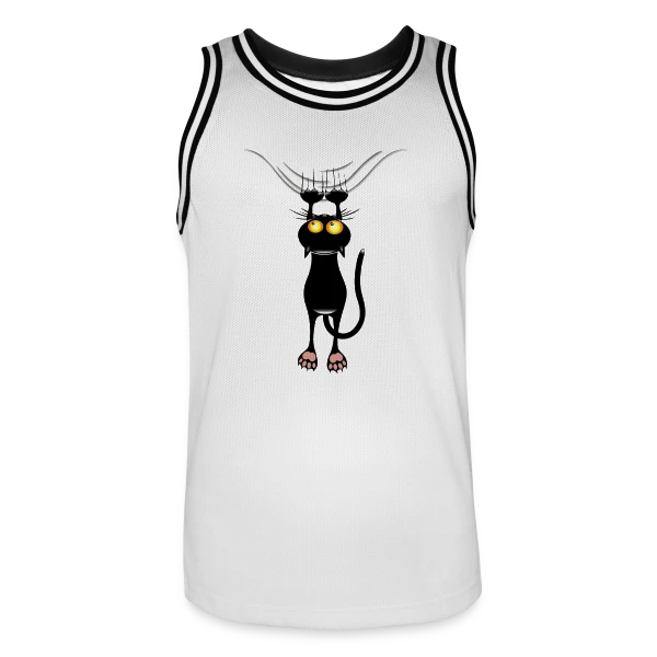 Chat Griffeur Amusant sur Maillot de basket Homme
