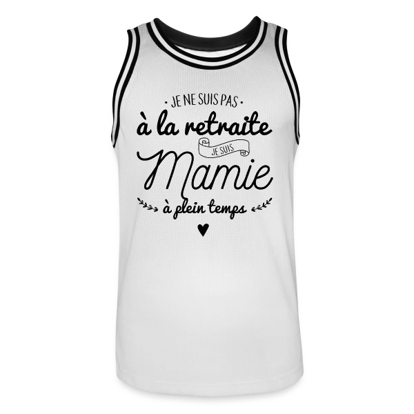 Mamie : À Plein Temps ! sur Maillot de basket Homme