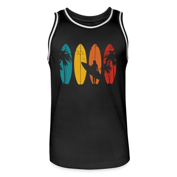 Surfeur Vintage | Cadeau Rétro sur Maillot de basket Homme