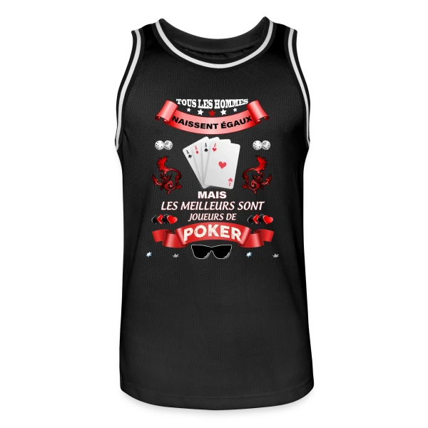 Le Meilleur Joueur de Poker sur Maillot de basket Homme