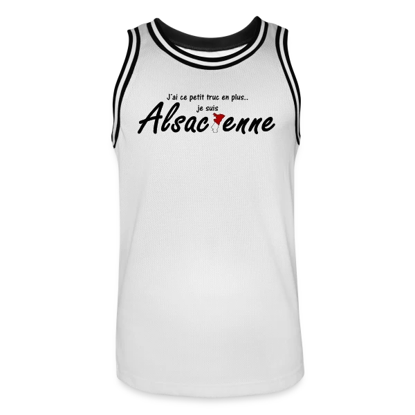 Je suis Alsacienne Humour sur Maillot de basket Homme