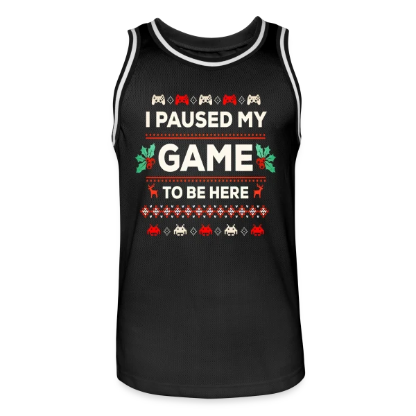 Joyeux Noël au Gamer : T-shirt Cadeau Idéal PC Zocker sur Maillot de basket Homme