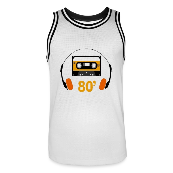 Cassette Années 80 sur Maillot de basket Homme