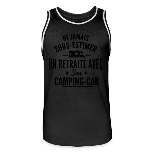 Ne Jamais Sous-Estimer un Retraité en Camping-Car sur Maillot de basket Homme