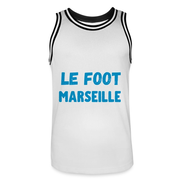 J'aime Foot Marseille sur Maillot de basket Homme