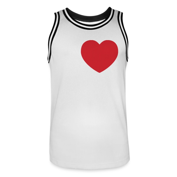 Cœur J'aime Paris sur Maillot de basket Homme