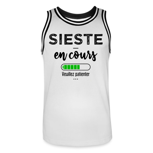 Sieste en cours, ne pas déranger ! sur Maillot de basket Homme