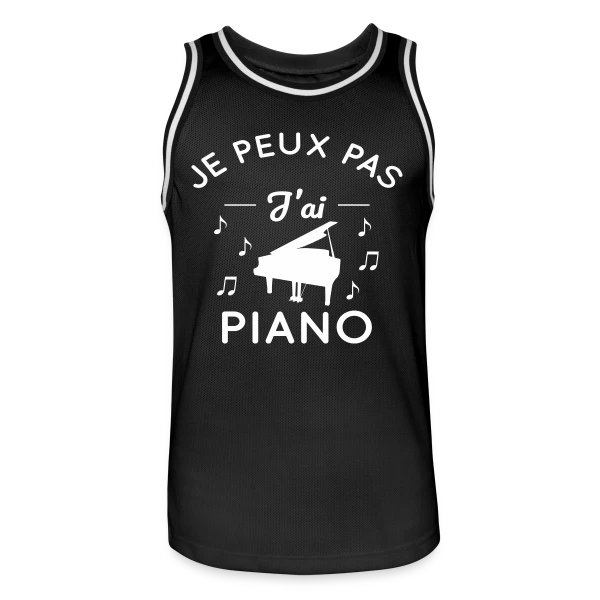 Je Peux Pas J'ai Piano : L'Excuse Parfaite du Pianiste sur Maillot de basket Homme