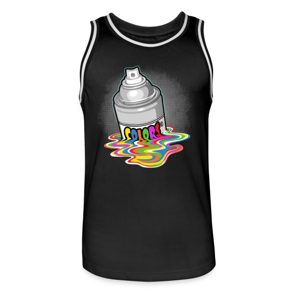 Bombe de Peinture : L'Art du Street Art sur Maillot de basket Homme