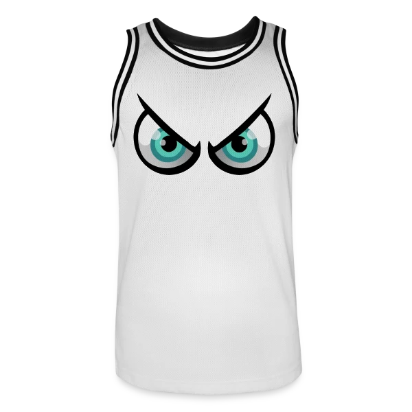 Yeux Cartoon Enervés : En Mode Pas Content sur Maillot de basket Homme