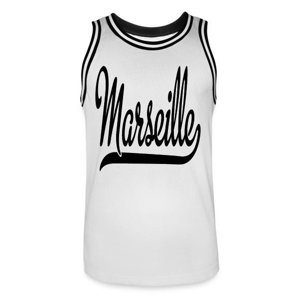 Marseille Calligraphie Élégante sur Maillot de basket Homme