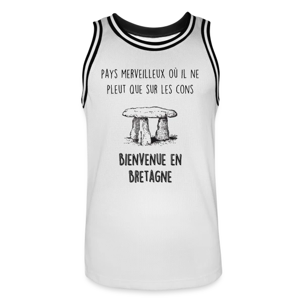 Bretagne Dolmen Humour sur Maillot de basket Homme