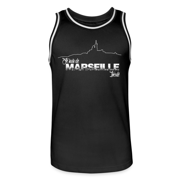 Je Suis de Marseille Fierté sur Maillot de basket Homme