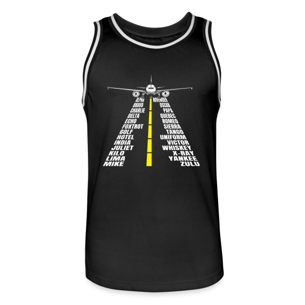 Avion Piste Atterrissage sur Maillot de basket Homme
