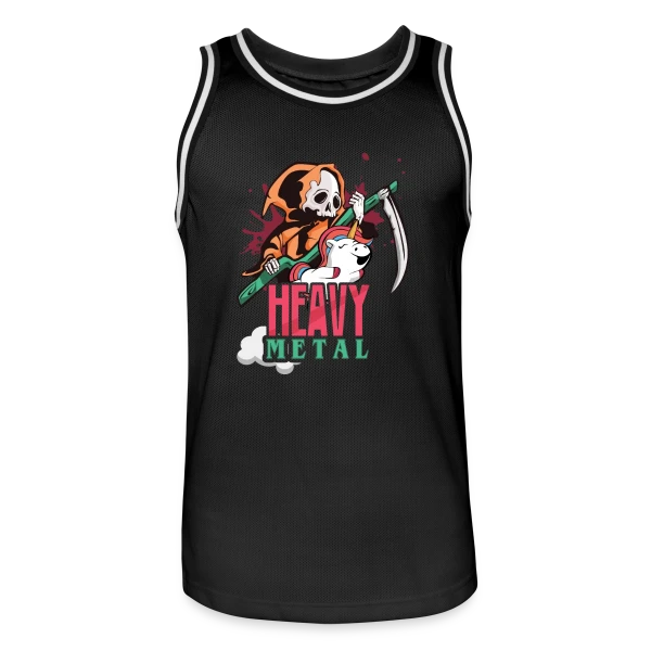 Squelette Guitariste Heavy Metal sur Maillot de basket Homme
