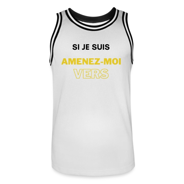Si Je Suis Bourré, Amenez-Moi Vers Chloé sur Maillot de basket Homme