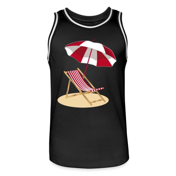 Évasion Plage & Soleil sur Maillot de basket Homme