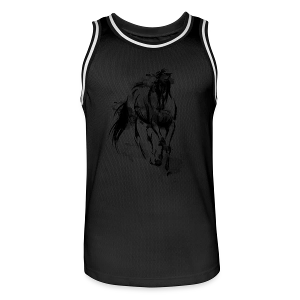 Cheval Galop Aquarelle sur Maillot de basket Homme