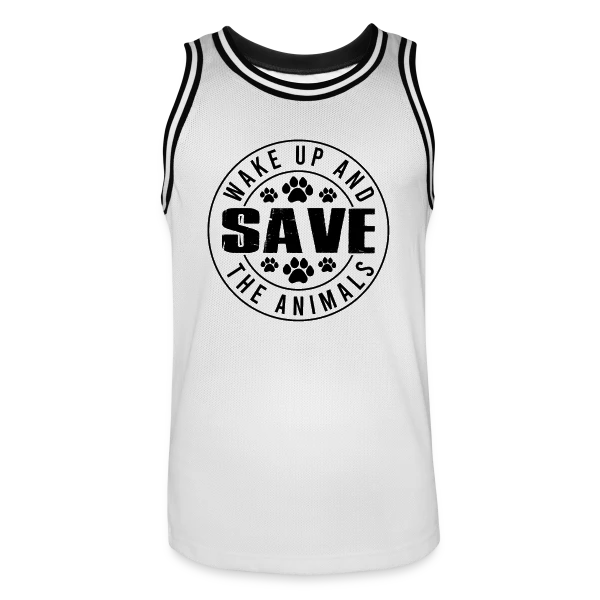 Sauvons les Animaux sur Maillot de basket Homme